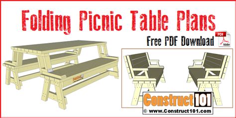 Folding Picnic Table Plans – Easy To Build Projects - balustradellc