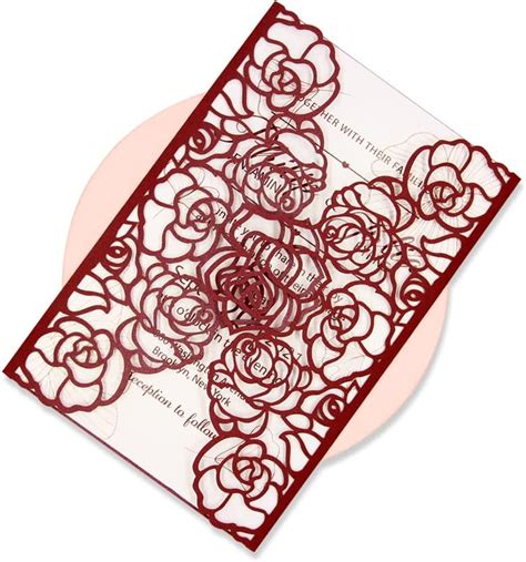 FOMTOR Laser Cut Wedding Invitations, 40 pack Wedding ... - Amazon