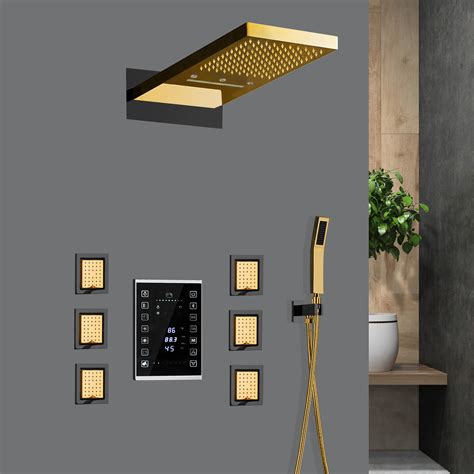 Fontana SmartWave Gold and Matte Black Shower … - balustradellc