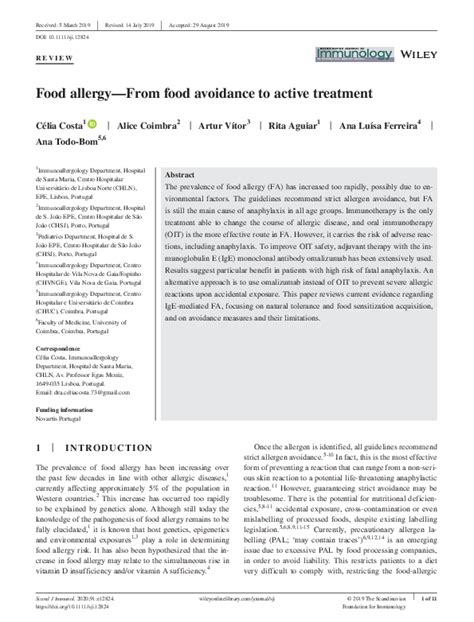 Food Allergy Avoidance - ACAAI Patient - balustradellc