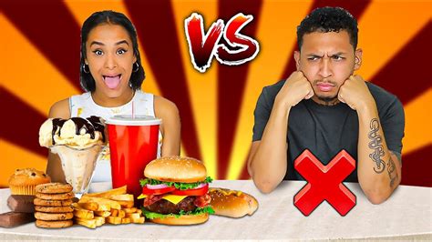 FOOD VS NO FOOD CHALLENGE - YouTube