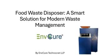 Food Waste Disposer- A Smart Solution for Modern Waste Management ... - raincitystudios.com