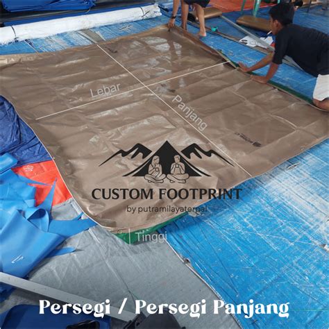 Footprint Tenda Custom bahan terpal alas tenda bahan A5 - balustradellc