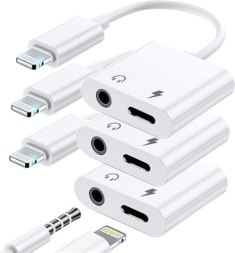 for iPhone Headphone Splitter Dongle Audio Charge Adapter Jack … - balustradellc