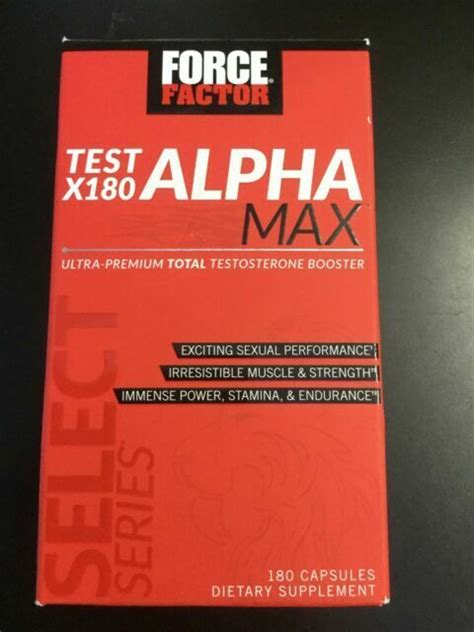 FORCE FACTOR Test X180 Alpha Max Total Testosterone and