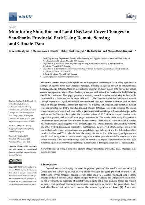 Forecasting shoreline dynamics and land use/land cover changes in ... - wintechmobiles.com