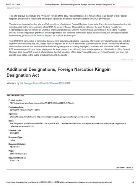 Foreign Narcotics Kingpin Designation Act - balustradellc