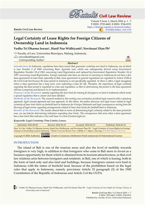 Foreign Ownership Rights Relating to Land in Indonesia - expat - balustradellc