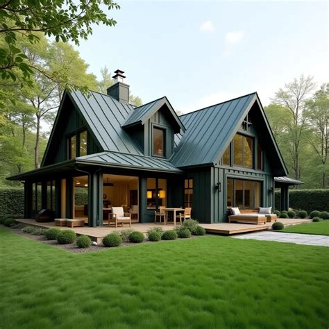 Forest Green House Ideas - HomeDesignsAI - balustradellc