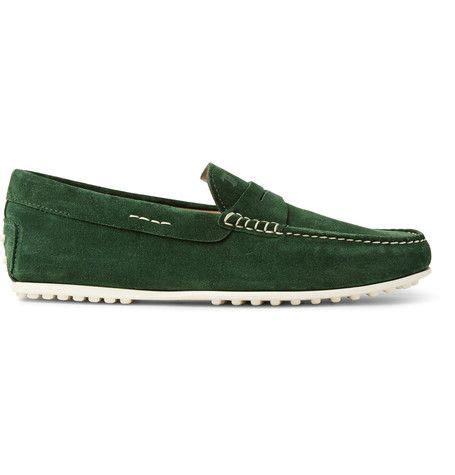 Forest Green Suede Penny Loafers for Men - Etsy - balustradellc