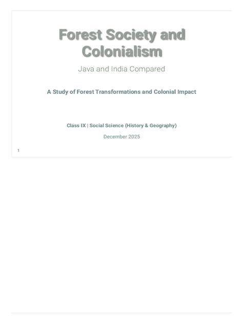 Forest Management and Exploitation in Colonial Java, 1677-1897 - raincitystudios.com
