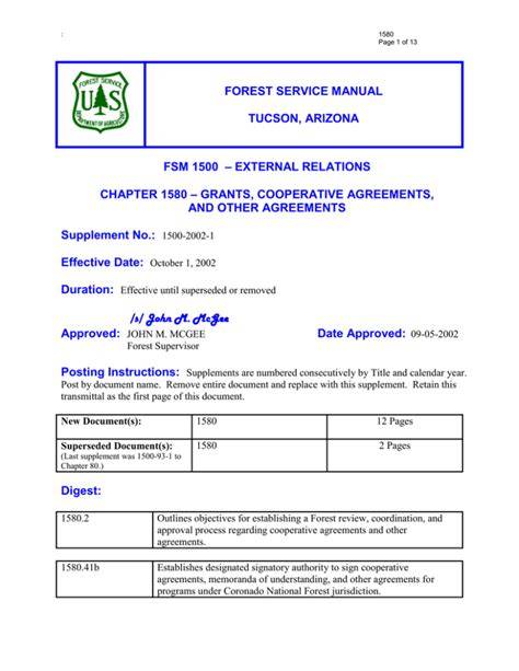 Forest Service Manual 1500 1580 External Relations - USDA - raincitystudios.com