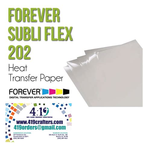 FOREVER Subli Flex 202 Paper Sublimate on Cotton Including Dark …