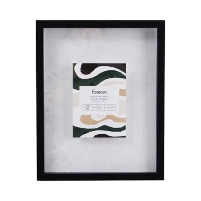 Forhom 11r Bingkai Foto Dinding Floating - Hitam - balustradellc