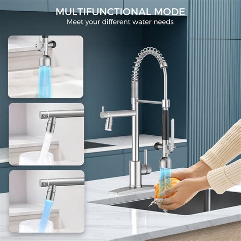 FORIOUS Commercial Kitchen Sink Faucet with Sprayer High Pressure ... - balustradellc