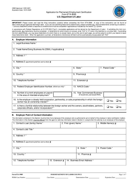 FORM ETA 9089 PDF