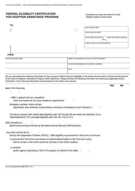 FORM FC – 8 [See rule 17(4)] - Fcra