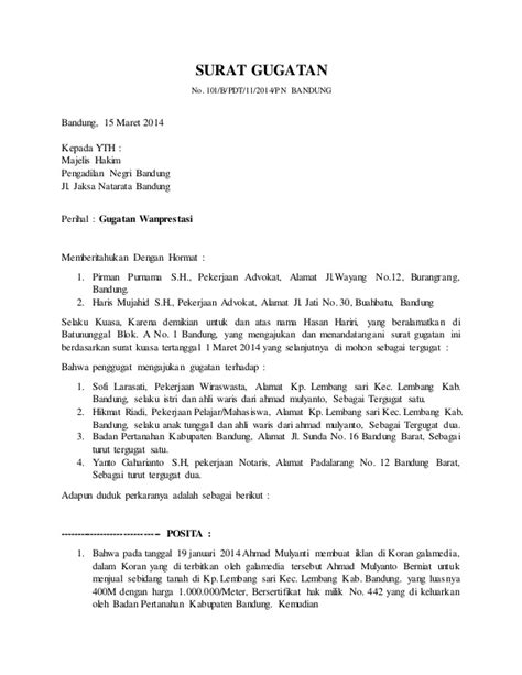 Format Lengkap dan Contoh Surat Gugatan Harta … - balustradellc