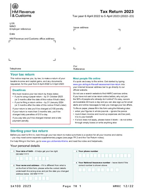 FORMS SA100 PDF