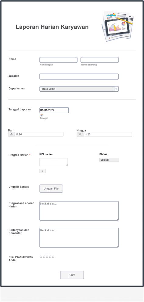 Formulir Laporan Harian Karyawan | Jotform - balustradellc