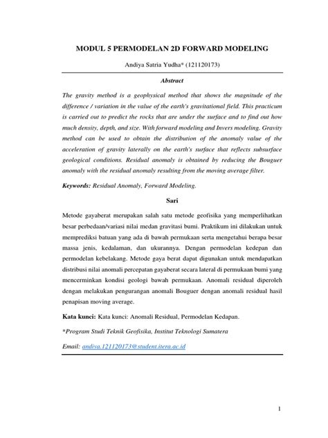 FORWARD MODELLING METODE GAYABERAT DENGAN MODEL … - wintechmobiles.com