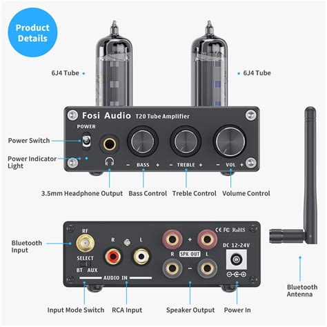Fosi Audio T20 Bluetooth 5.0 Tube Amplifier … - balustradellc