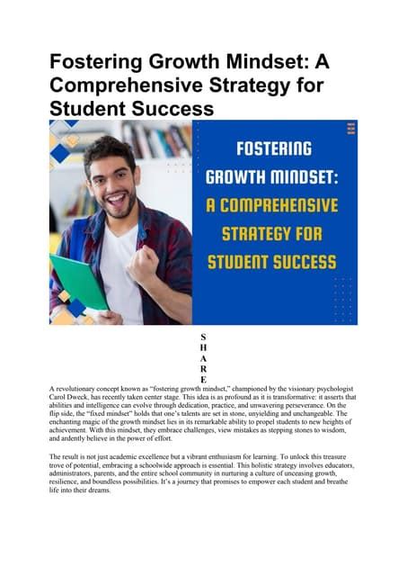 Fostering Growth Mindset: A Comprehensive Strategy for Student Success - balustradellc