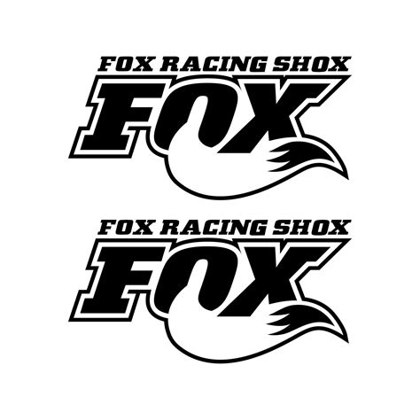 FOX Racing Shox Decal / Sticker Racing Black/White 4 Pack eBay