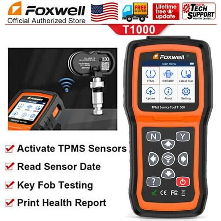 FOXWELL T1000 TPMS Sensor Relearn Tool Tire Pressure Monitor System Key