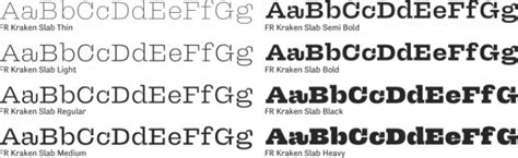 FR Kraken Slab Font - Download fonts