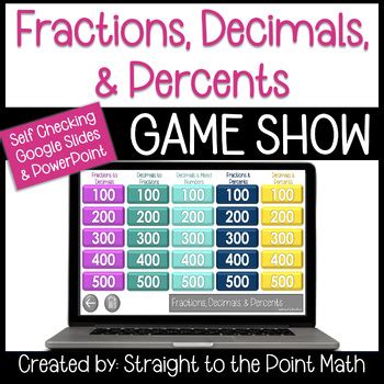 Fractions, Percentages, Decimals Jeopardy Template - wintechmobiles.com