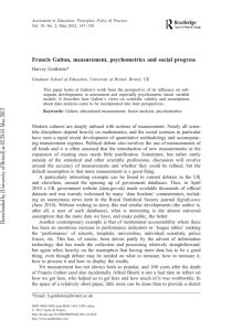 Francis Galton, measurement, psychometrics and social progress - wintechmobiles.com