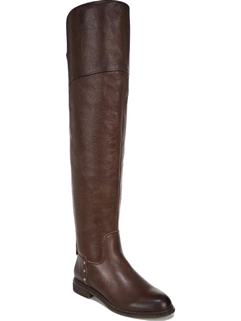 FRANCO SARTO Womens Brown Wide Calf Studded Haleen Zip …