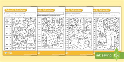 FREE! - Children in Need Maths Activity KS2 Colouring in