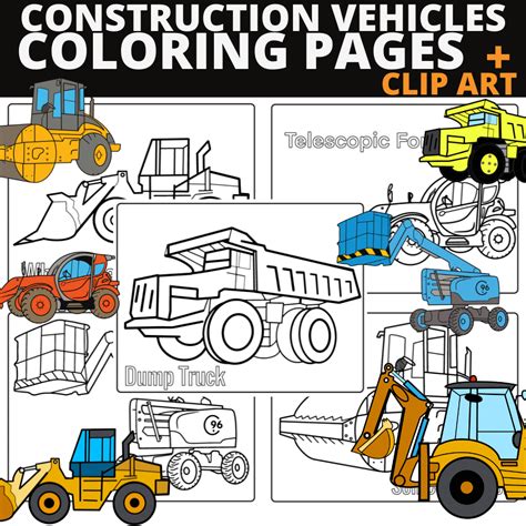 FREE! - Colouring Pages Construction Vehicles - Primary …