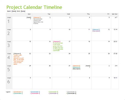 FREE 10+ Calendar Timeline Templates in Google Docs MS Word Pages