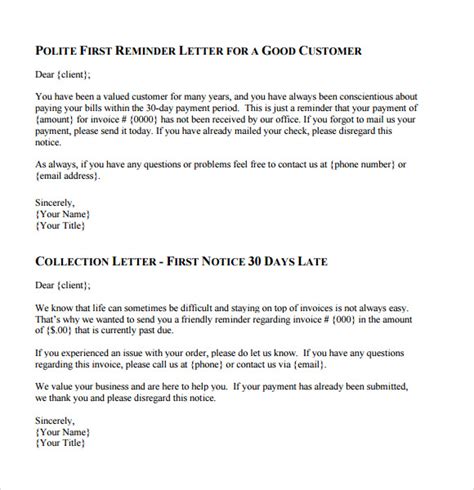 FREE 10+ Collection Letter Templates in Google Docs MS Word Pages PDF
