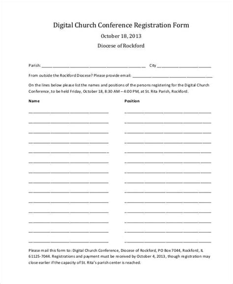FREE 10+ Conference Registration Forms in PDF MS Word Excel