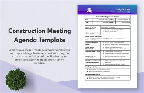 FREE 10+ Construction Meeting Agenda Samples in MS Word Google Docs PDF