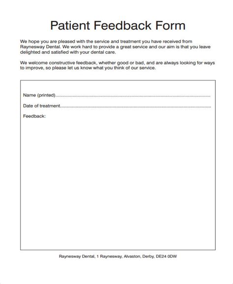 FREE 10+ Feedback Forms Aimed at Doctors PDF