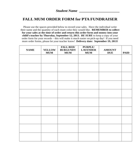 FREE 10+ Fundraiser Order Forms in PDF MS Word Excel