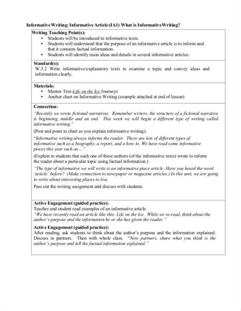 FREE 10+ Informative Writing Samples and Templates in PDF