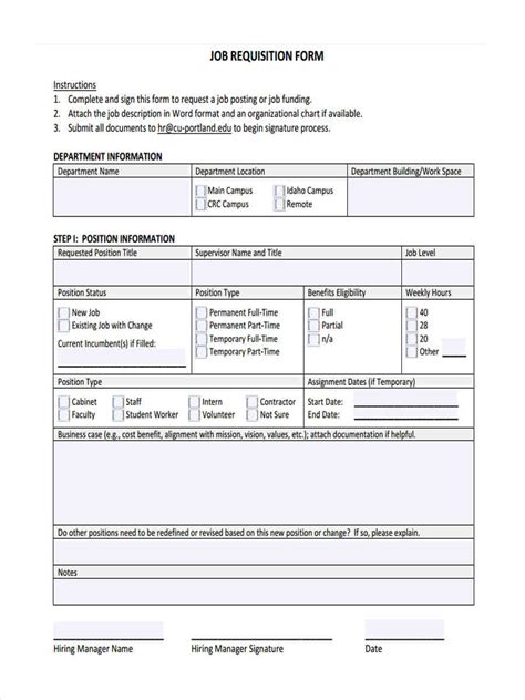 FREE 10+ Job Requisition Forms in PDF MS Word