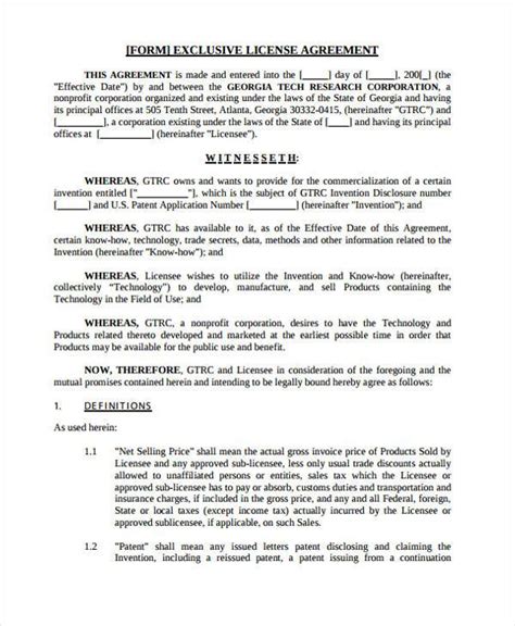 FREE 10+ License Agreement Forms in PDF MS Word