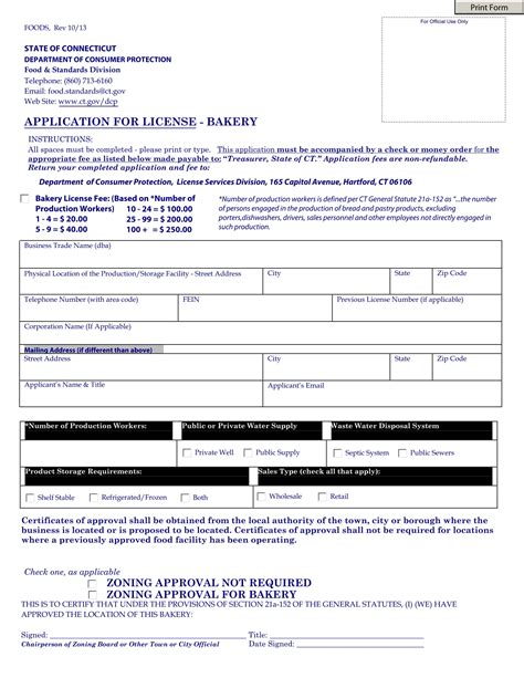 FREE 10+ Required Forms for Opening and Operating a Bakery Business in PDF