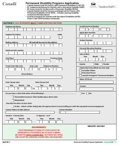FREE 10+ Sample Disability Application Forms in PDF MS Word