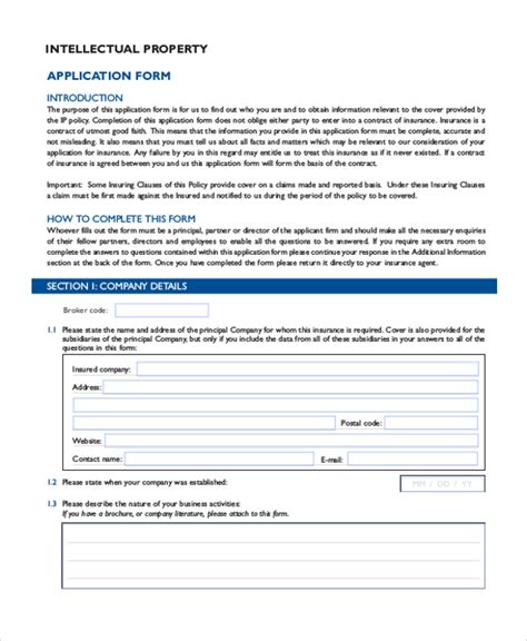 FREE 10+ Sample Intellectual Property Forms in PDF MS Word