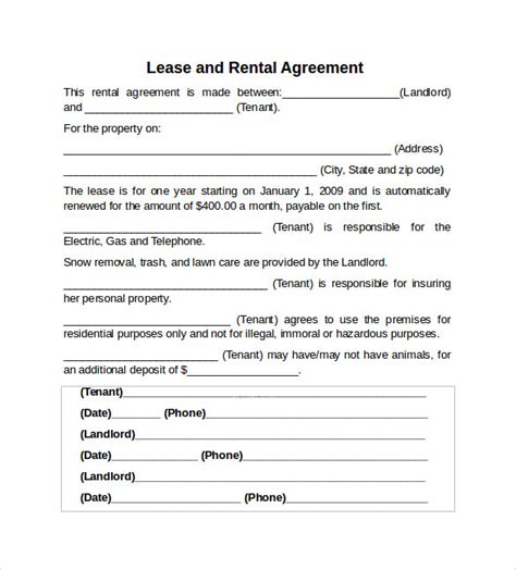 FREE 10+ Sample Lease Agreement Forms in PDF MS Word Google Docs