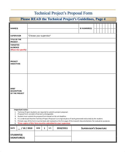FREE 10+ Sample Project Proposal Forms in Pages MS Word