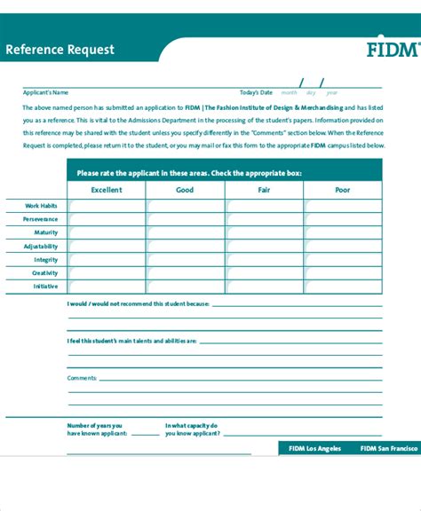 FREE 10+ Sample Reference Request Forms in MS Word PDF